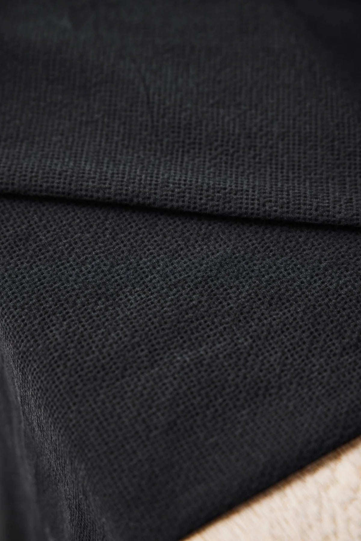 Tencel/bómull Seersucker svart
