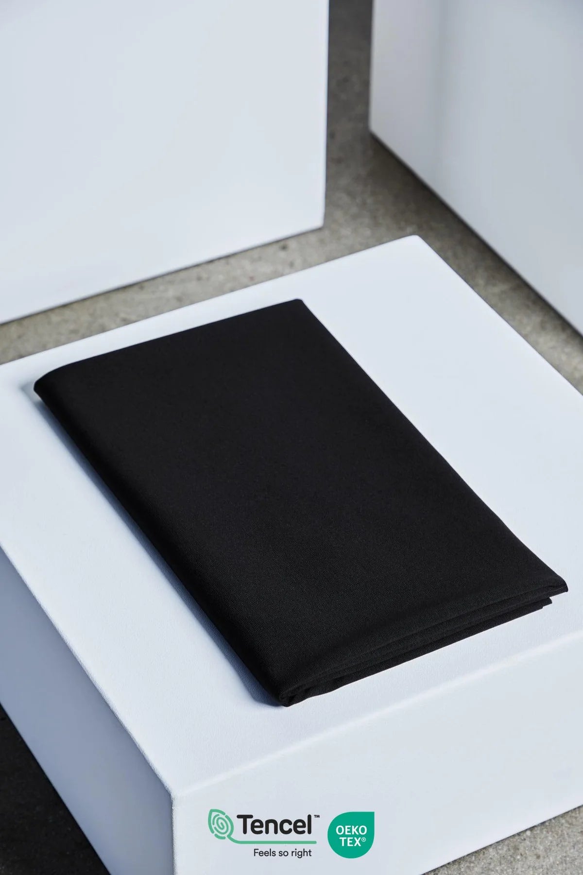 Tencel™ Ponte með áferð í svörtu