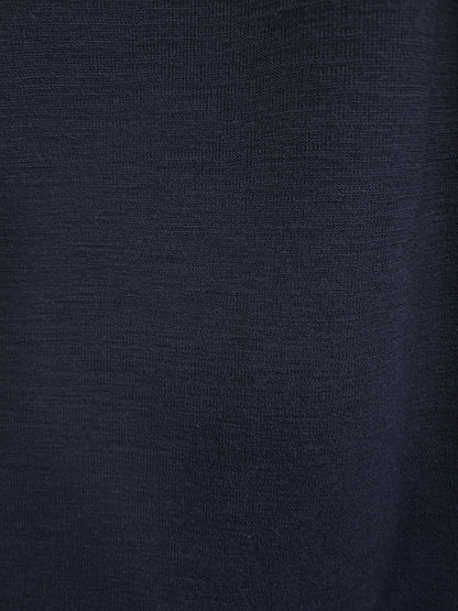 Dökkblátt 100% Merino prjónaefni