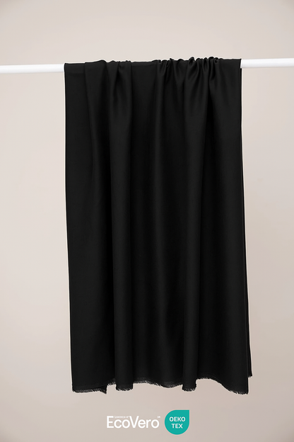 Ecovero™ Viskós krep (crepe) í svörtu