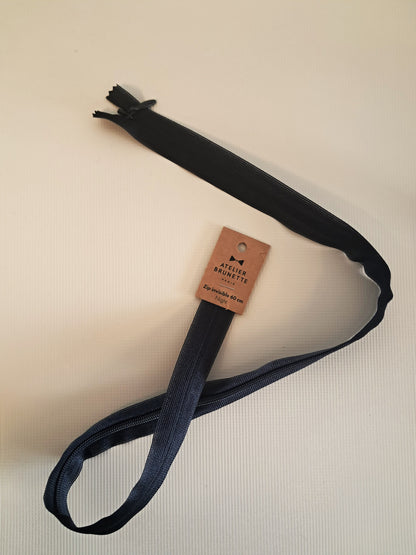 Felurennilás (Ósýnilegur rennilás - Invisible zipper) - dökkgrár