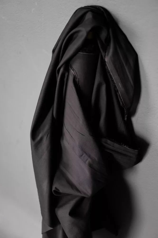 Létt og mjúkt svart voile úr lífrænni bómull