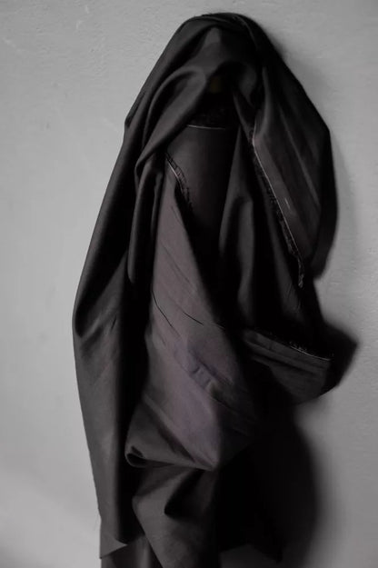 Létt og mjúkt svart voile úr lífrænni bómull