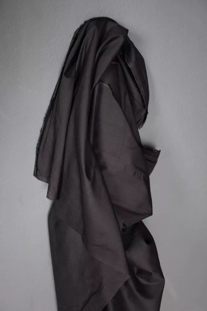 Létt og mjúkt svart voile úr lífrænni bómull