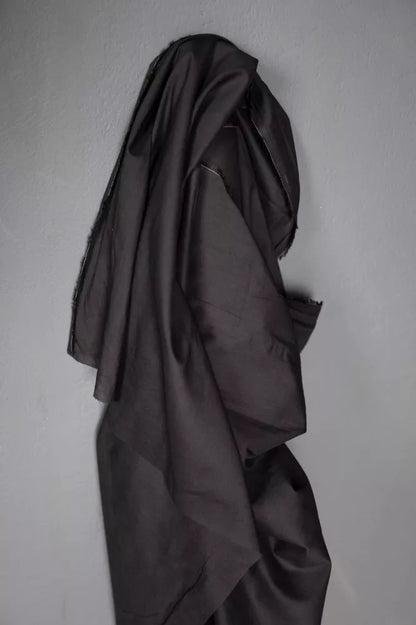 Létt og mjúkt svart voile úr lífrænni bómull