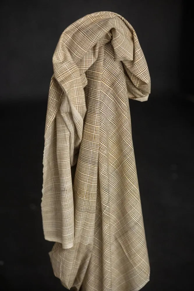 Indverskt block print - Volt svart/sinnepsgult