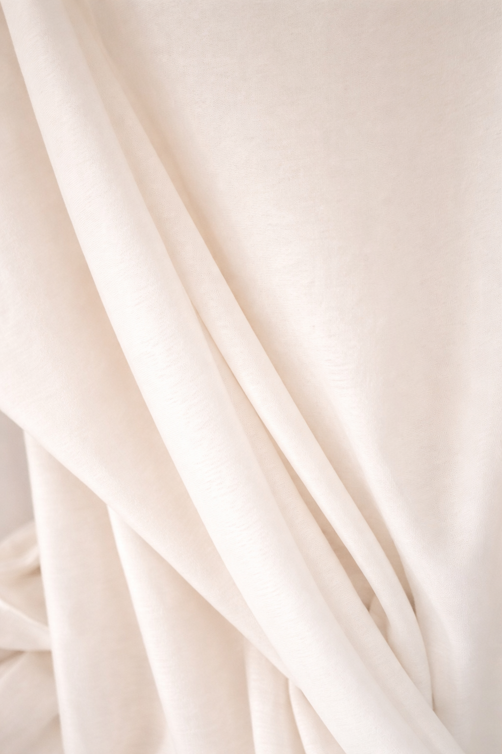 Hemp/lífrænt bómullar jersey í beinhvítu