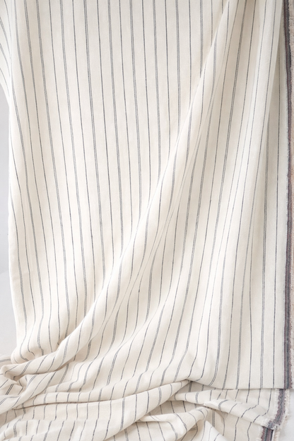 Fínröndótt hemp/lífræn bómullar Chambray