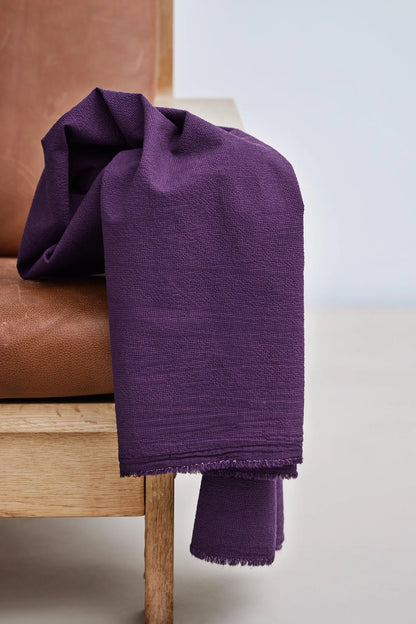 Tencel/lífræn bómull Seersucker fjólublá