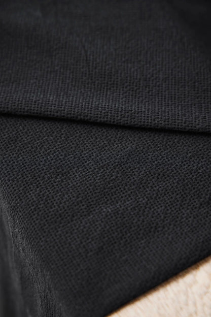 Tencel/bómull Seersucker svart