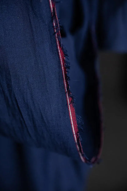 Gagnsætt bómullar voile Indigo