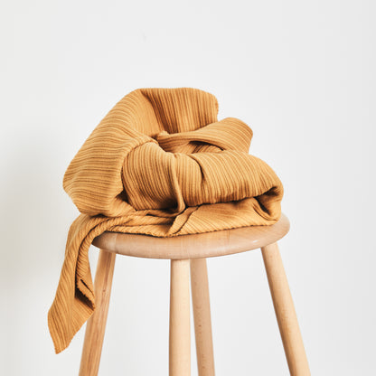 Sinnepsgult Selanik prjónaefni 100% lífræn bómull