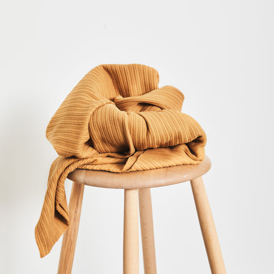 Sinnepsgult Selanik prjónaefni 100% lífræn bómull