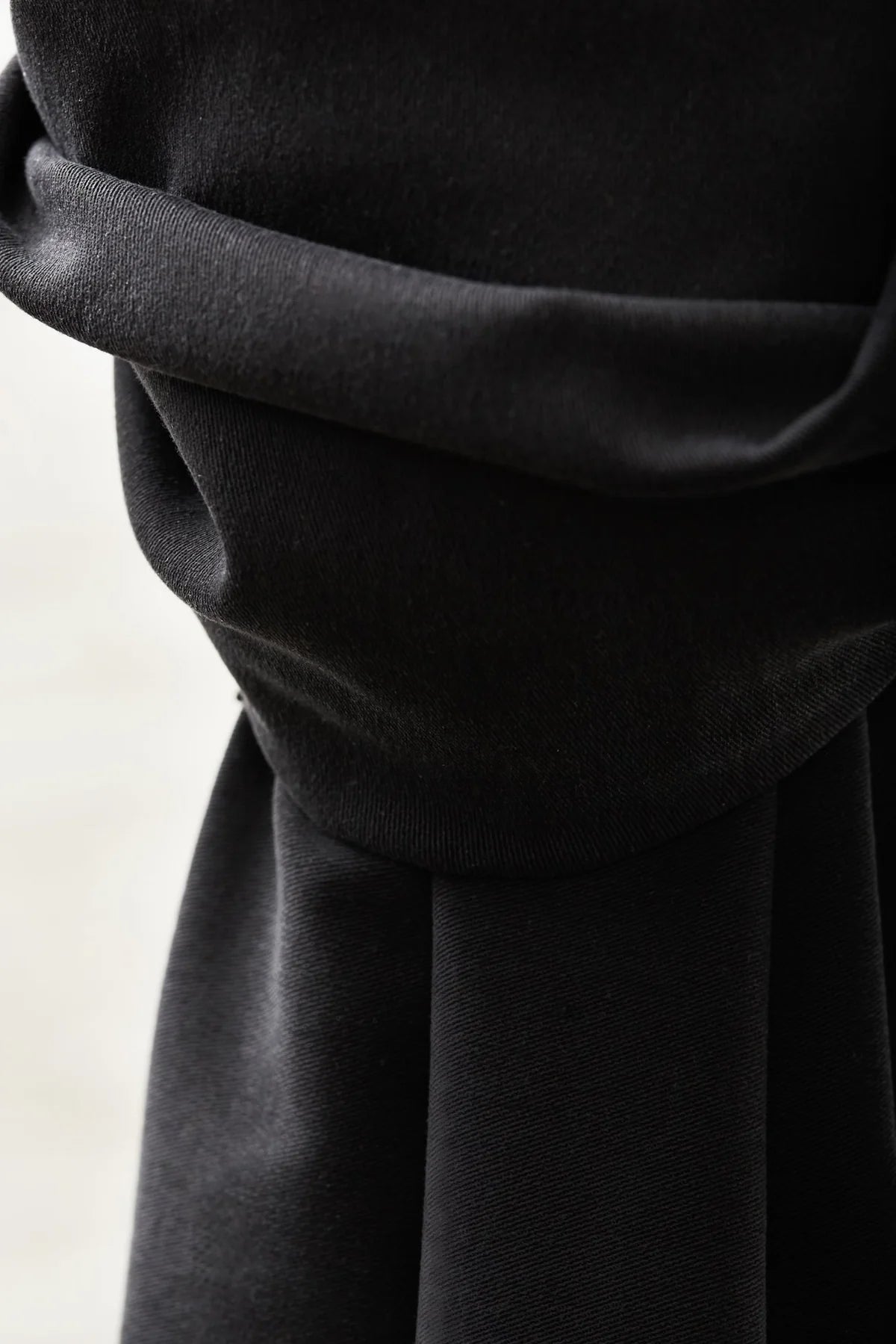 Tencel™ twill efni með teygju í svörtu